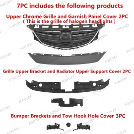 FOFUYEY 7PC For Mazda 6 2014-17 Front Bumper Radiator Grille Upper Bracket Support Cover