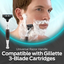 Haryali London 3 Edge Razor for Men, Women's Razor, Luxury Men's Razor, Face Razor Maroon