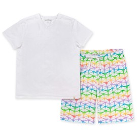 Burt's Bees Baby Baby Girls' Mens Family Jammies, Matching Holiday, Organic Cotton Pjs Pajama Set, Rainbow, XX-Large