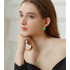 YONVUN Austrian Crystal Square Drop Dangle Leverback Earrings | Plated