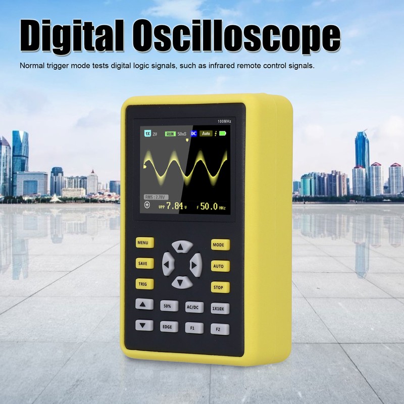 Digital Oscilloscope Handheld IPS LCD Display Screen 2.4inch 100MHz 500MS/s