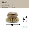 Novaliv 4 x Replacement Brushes, Natural Fibre, Large, Interchangeable Head,