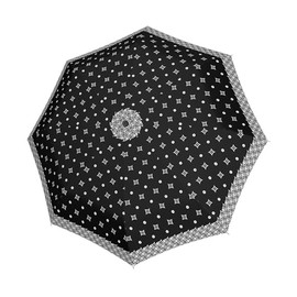 Doppler Fiber Magic Black & White Automatic Umbrella Duomatic Umbrella 7441465BW, Colour: Minimals, Rhombus