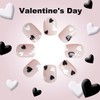 24Pcs Valentines Press on Nails Short Square Fake Nails with