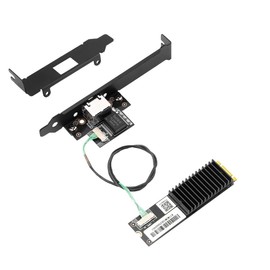 Tarjeta Ethernet de 10 Gigabit, adaptador de red M.2 B+M clave a RJ45 con chip Marvell AQC113, NIC Multi-Gigabit 10G/5G/2.5G/1G/100Mbps para computadora Windows 11/10 y Linux con soporte estándar/de