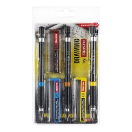 GEOCollege GEOtec Mechanical Pencil Set / 0,35/0.5/0.7 MM, HB, Black, Set of 3