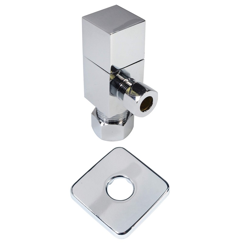 Westbrass D105QS-26 Square Handle 1/4-Turn Angle Stop 1/2" Copper x