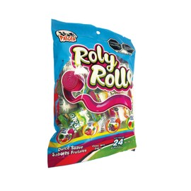 Rolly Rollo 24 Piezas, Rollos de Golosina Sabor Frutal, Las Delicias, Palola.