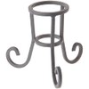 Bard's Dark Gray Wrought Iron Egg Stand/Holder, Scroll Leg, 2"