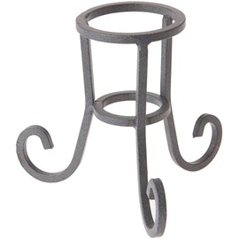 Bard's Dark Gray Wrought Iron Egg Stand/Holder, Scroll Leg, 2" Diameter