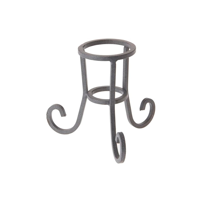 Bard's Dark Gray Wrought Iron Egg Stand/Holder, Scroll Leg, 2"