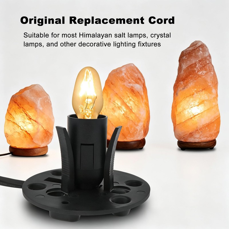 RTNLTI Salt Lamp Cord Replacement with Dimmer Switch and 6-Pack