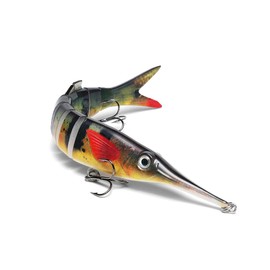 9.8in Multi Jointed Swimbait Fishing Lures Bait,8 Segment Big Giant Sinking Fishing Bass Lures,Crankbaits Swimbaits with Treble Hook