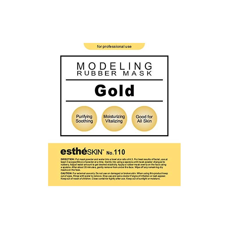 estheSKIN No.110 Gold Modeling Mask Powder for Professional Facial Treatment,