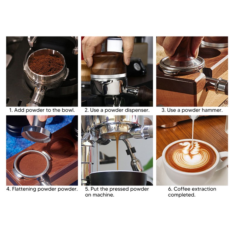 58mm Coffee Portafilter Aluminum Alloy 2 Ears Bottomless Portafilter Handle