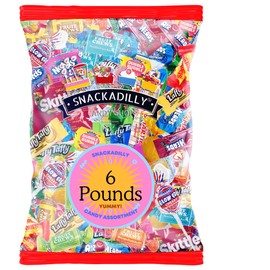Candy Variety Pack - 6 Lbs Assorted Classic Candy - Individually Wrapped Candies - Fun Size Treats Assortment