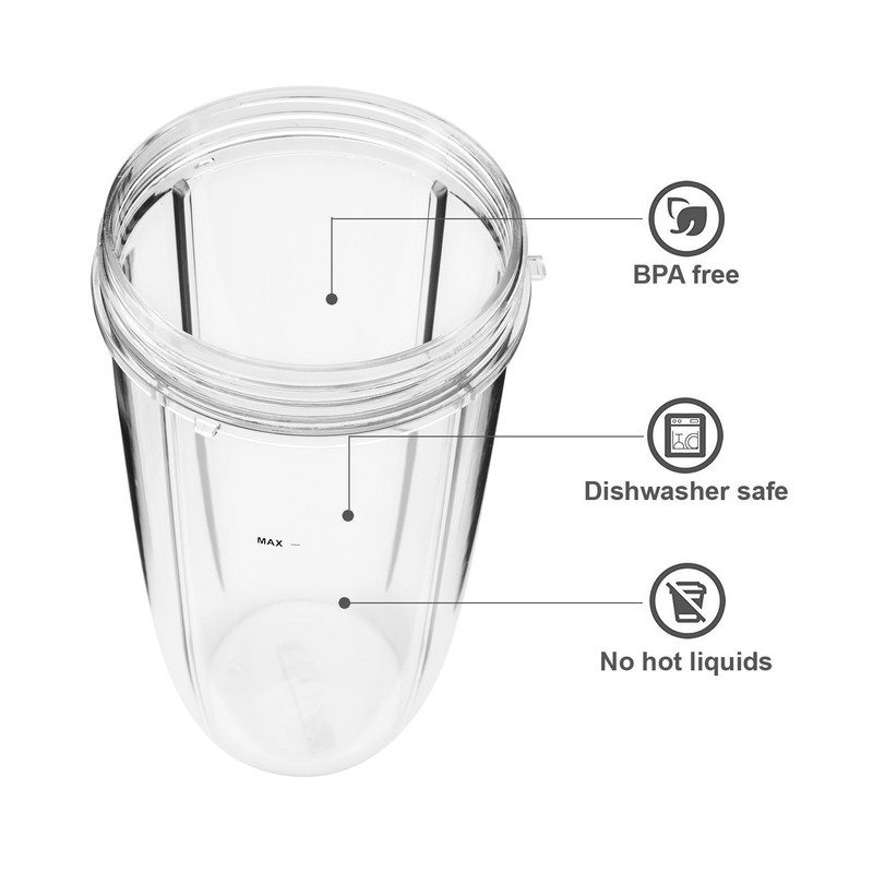 Cup for Nutribullet Accessories, 24oz Cup Fits Nutribullet 600W 900W