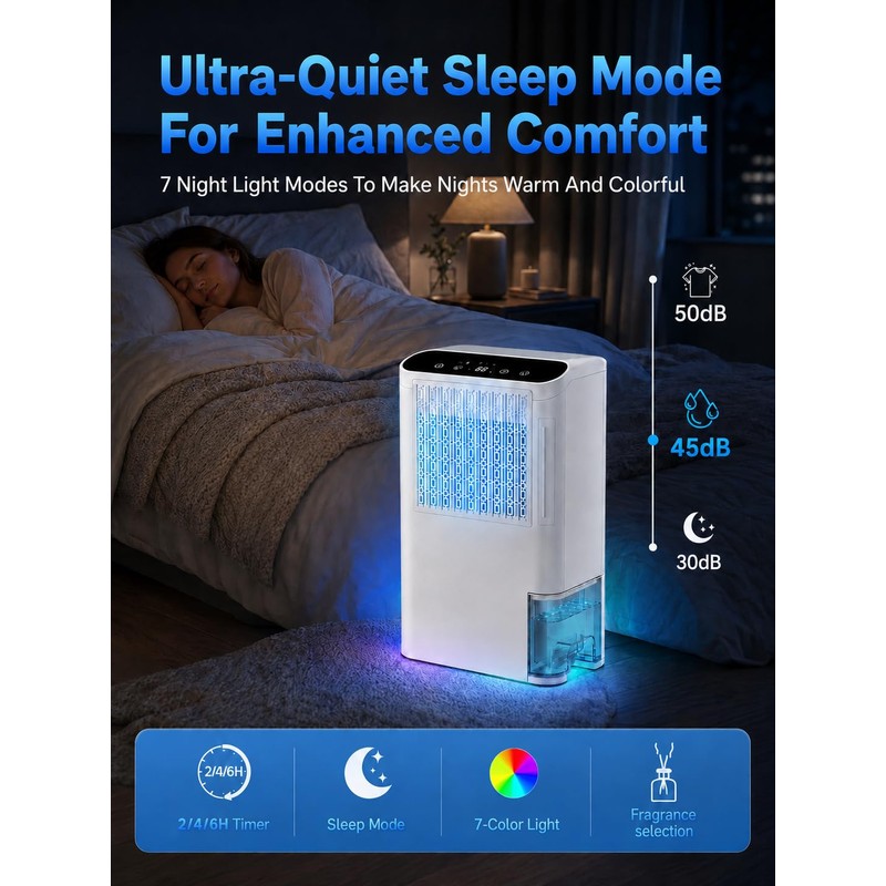 Dehumidifiers for Home & Basement, 2500 Sq.Ft Small Dehumidifier with