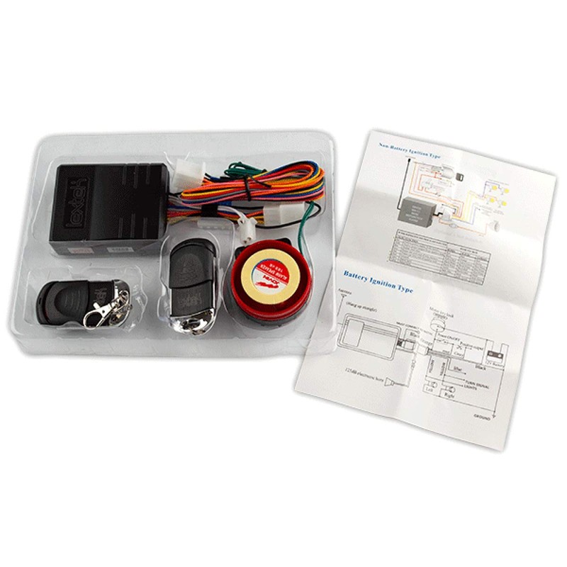 Lextek Alarm Motorcycle with Immobiliser and Remote Start (ALM017) FROM