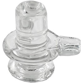 Crystal Shivling Shiva Shivling Shiva Lingam Shaligram Shivling for Pooja Shivling Idol Shiva Idol Lingam Idol Diwali Dhanteras 8 cm (White)