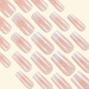 Square Press on Nails Medium Fake Nails Pink False Nails