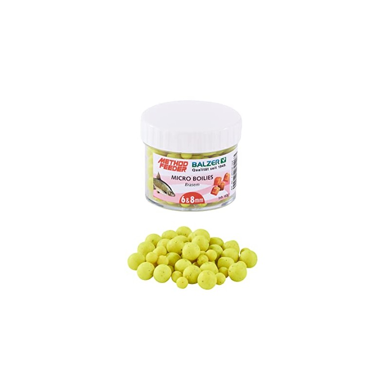 Balzer Method Feeder Boilies 6 and 8 mm Mixed Yellow