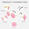 NACHLYNN Round Hippie Sunglasses Metal Border Circle Glasses UV380 Protection