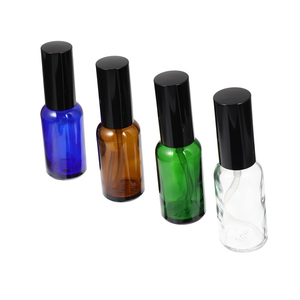PACKOVE 4pcs Portable Glass Spray Bottles Fine Mist Refillable Dispenser