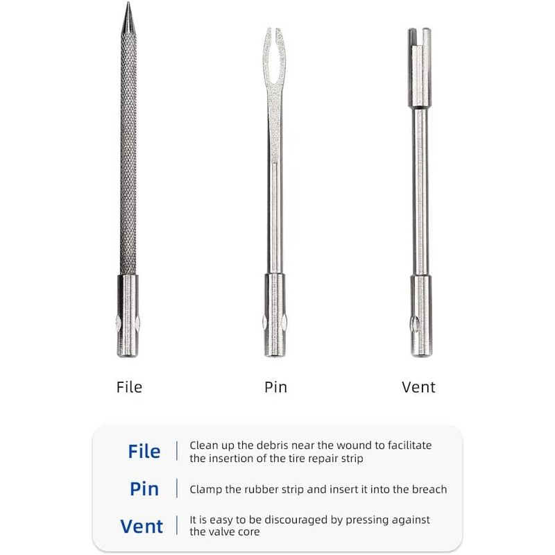 ACECYCLE Tubeless Tyre Repair Kit, Portable Bicycle Tyre Tool with