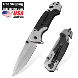 Wholesale Pocket Hunting Knife 420j2 Stainless Steel Folding Knives Outdoor Multi Tool Survival Edc Knife With Black Gift Boxcolor: WZ-WW, blade length: 99mm, blade width: 26mm, type: Pocket Knife