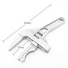 SABLUE Adjustable Wrench Spanner Reversible Jaw Pipe, Self-gripping angled teeth