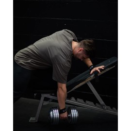 Athletic Aesthetics Professional Lifting Straps (Padded) + Basic Exercise Guide (English Language not Guaranteed) - 60 cm Length for Weight Training, Bodybuilding & Fitness - Lifting Straps for Women & Men, black