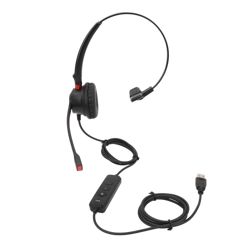Telephone Headset Noise Canceling Comfortable Versatile Single Ear PC Headphone