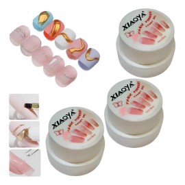 3 Pzas De Gel Solido Magic Candy Para Diseño Uñas Acrílicas                                                                                           
