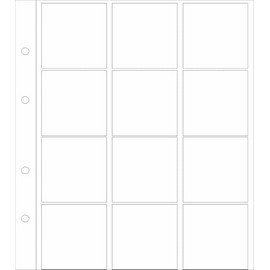 Prophila Collection 5 coin holder sheets, each with 12 compartments for coin holders (50 x 50 mm), with 5 white cardboard interleaves