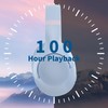 Active Noise Cancelling Headphones with Microphone - 100H Playtime, Wireless