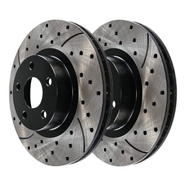 AutoShack Front Drilled and Slotted Brake Rotors Performance Ceramic Pads and Hub Bearing Assembly Kit Set Driver and Passenger Side Replacement for 2007-2010 Ford Edge 2007-2010 Lincoln MKX RHBBK0857