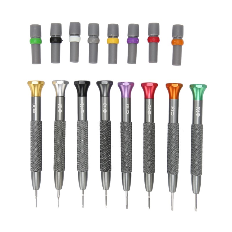 8 Pcs Watch Screwdriver Set 0.6 To 2mm Precise Slot
