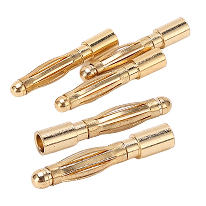 2.5mm Banana Connectors Plug, Multi Purpose Pure Copper Nickel Plated