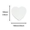 MR.R 10 Heart Shape MDF Coasters, Raw Wood Back Hardboard