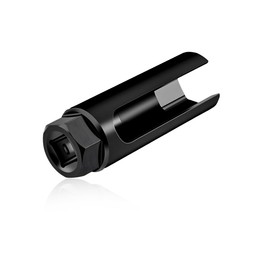 JUSTTOP Oxygen Sensor Socket with Side Wire Cutout, 1/2-Inch Drive by 7/8-Inch O2 Sensor Socket Removal Tool, 6-Point Offset Oxygen Sensor Wrench for Installation and Removal (Large)