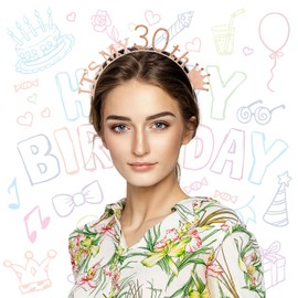 scicent 33826 Women's Vintage Elastic Hair Band Glitter Crystal Headband Shiny Rhinestone Headband Party Prom Hair Accessories for Birthday