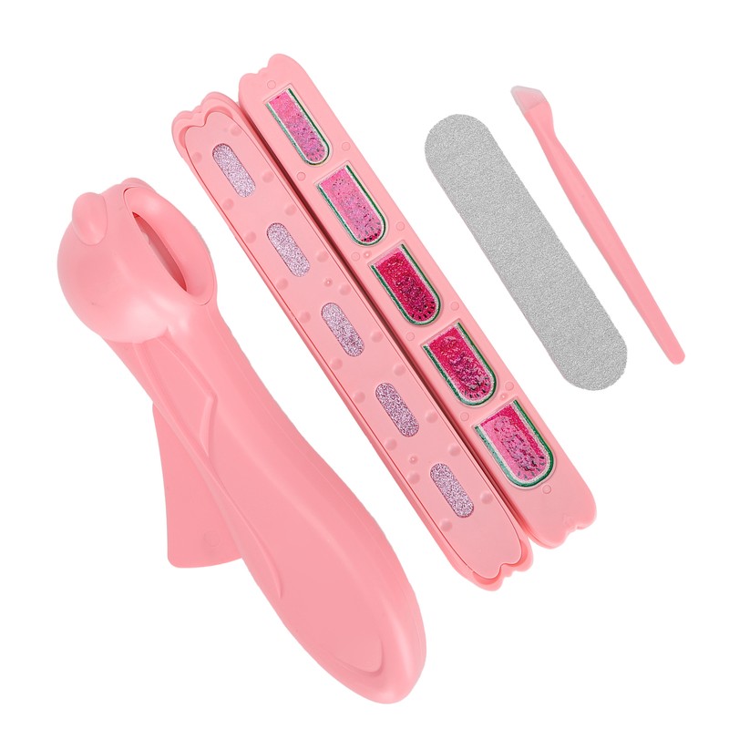Nail Stamper Machine Set Nail File Nail Glitter Stickers Children