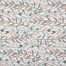 Kt KILOtela - Digital Printed Canvas Fabric - Half Panama 100% Organic Cotton Oeko-Tex Standard 100 - Width 280 cm - Choice of Length 50 in 50 cm | Loulodia Flowers - Grey, Fuchsia, Pink