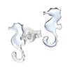Plain Seahorse Earrings - 925 Sterling Silver