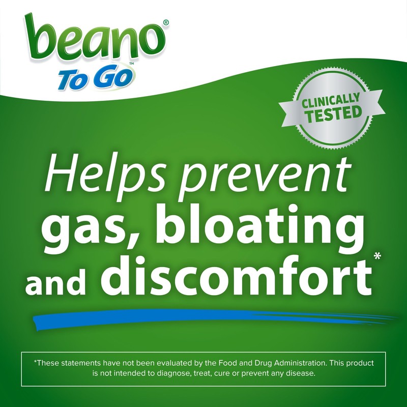 beano To Go Gas Prevention, Food Enzyme Dietary Supplement, Help