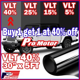 Pro Motor VLT 40% 30" x 60" IN 5 FT Car Home Office Glass Uncut Window Tint Film Roll 2022