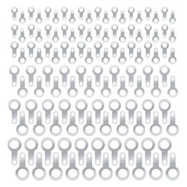 EMSea 120 Pieces 6 in 1 Soldering Eyelets Crimp Weld Ring Lug Terminal Brass Silver-Plated Ring Terminal Connector Assortment Set 2.2 mm 2.7 mm 3.2 mm 4.2 mm 5.2 mm 6.2 mm