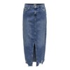 ONLY ONLEmma Life Women's Midi Jeans Skirt with Slit and