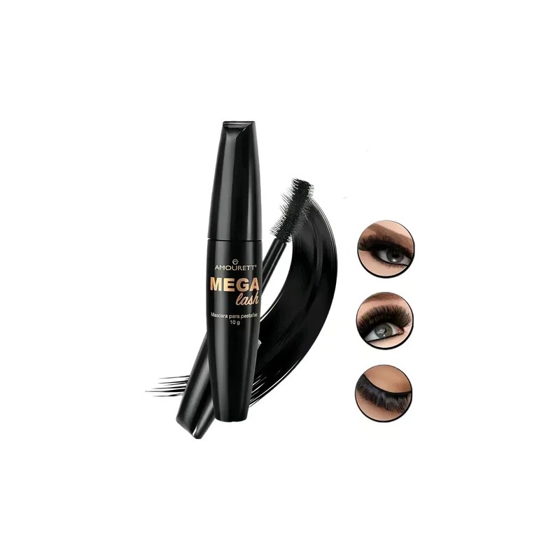 Mascara Para Pestañas Mega Lash Amourett Arabela Color Negro
